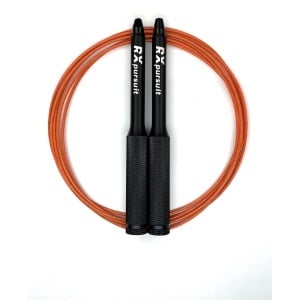 RXpursuit Speedrope Springtouw - Weighted Eagle Pro Line voor CrossFit - Perfect voor Double Unders en Single Unders - Super Snelle Lagers - Aluminium Handvaten met Extra Grip - Zwart-Oranje