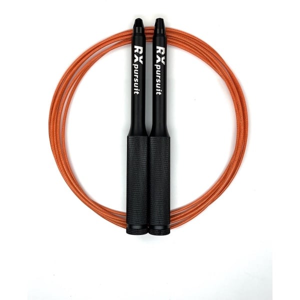 RXpursuit Speedrope Springtouw - Weighted Eagle Pro Line voor CrossFit - Perfect voor Double Unders en Single Unders - Super Snelle Lagers - Aluminium Handvaten met Extra Grip - Zwart-Oranje