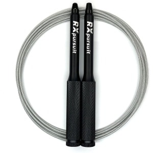RXpursuit Speedrope Springtouw - Weighted Eagle Pro Line voor CrossFit - Perfect voor Double Unders en Single Unders - Super Snelle Lagers - Aluminium Handvaten met Extra Grip - Zwart-Zilver