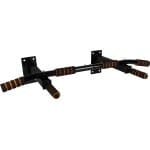 RYZOR Optrekstang met wandmontage - Pull up stang - Pull up bar - Gym bar - Chin up bar - Thuis sporten - Fitness en krachttraining - Chinning stang - Wandmontage - Staal - Zwart en oranje - 50 x 93 x 18 cm