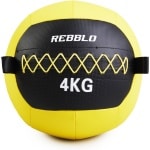 Rebblo Wall Ball - 4 Kg Gewichtsbal - Crossfit Medicijnbal - Fitness Gewicht - Kunstleer - ⌀ 32 cm