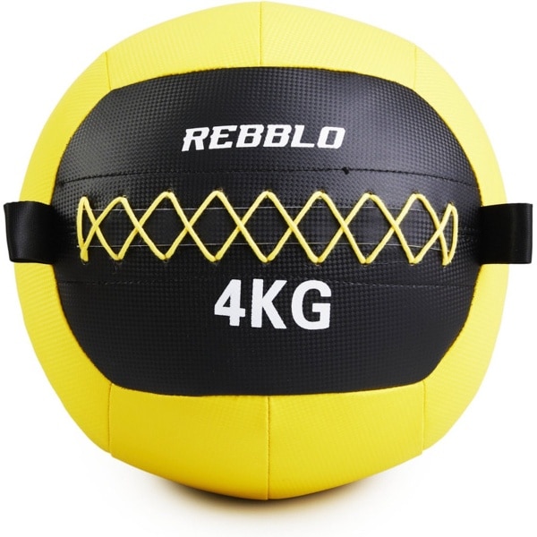 Rebblo Wall Ball - 4 Kg Gewichtsbal - Crossfit Medicijnbal - Fitness Gewicht - Kunstleer - ⌀ 32 cm