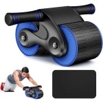 Rebound-buikwiel met kniebeschermers voor core workout en krachttraining thuis ab wheel
