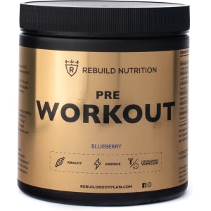 Rebuild Nutrition Pre-Workout - Pre Workout Per Scoop 400 mg Cafeïne - Preworkout Haal Het Maximale Uit Je Trainingen - Energy Drink - Blauwe Bessen smaak - 30 doseringen - 300 gram