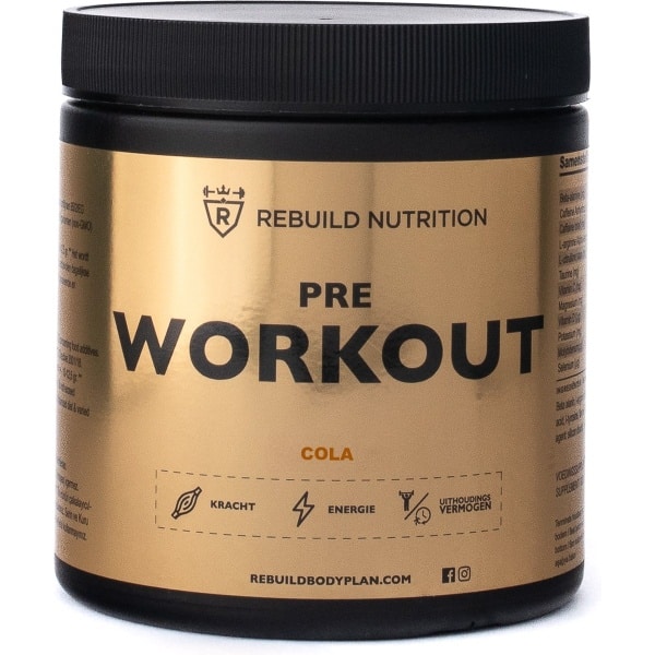 Rebuild Nutrition Pre-Workout - Pre Workout Per Scoop 400 mg Cafeïne - Preworkout Haal Het Maximale Uit Je Trainingen - Energy Drink - Cola smaak - 30 doseringen - 300 gram