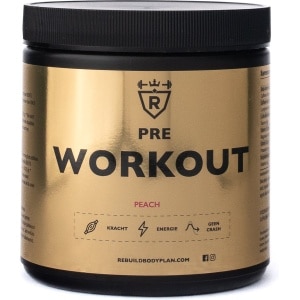 Rebuild Nutrition Pre-Workout - Pre Workout Per Scoop 400 mg Cafeïne - Preworkout Haal Het Maximale Uit Je Trainingen - Energy Drink - Perzik smaak - 30 doseringen - 300 gram