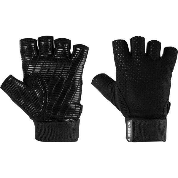Reeva Fitness Handschoenen - Maat L - Sport handschoenen geschikt voor Fitness, Crossfit en Powerlifting - Fitness handschoenen dames en herenReeva fitness handschoenen - large - zwart