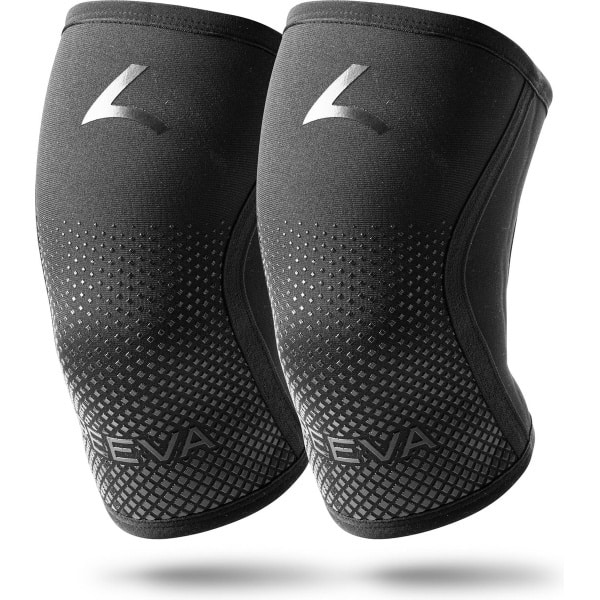 Reeva Knee Sleeves 5mm - Knee sleeves crossfit - knee wraps - Knee sleeves powerlifting - Reflective Knie Brace geschikt voor Gewichtheffen, Fitness en CrossFit - Unisex - Verkocht per paar - Maat (S)