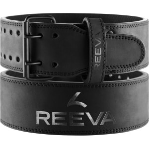 Reeva Lifting Belt - Maat M - Dubbele gespsluiting - Gewichthefriem geschikt voor Crossfit, Powerlifting, Fitness en Bodybuilding - Lifting Belt voor Heren en Dames