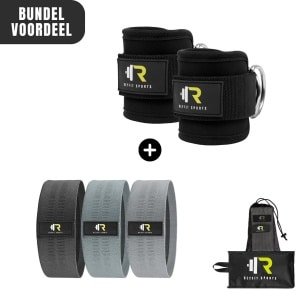 ReyFit Sports Ladies Booty Bundel - Fitness Enkelbanden - Weerstandsbanden - Ankle Straps - Booty Band - Enkel Strap - Krachttraining - Fitness Accessoires