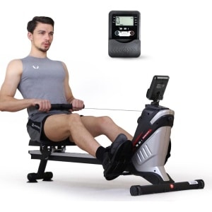 Roeitrainer Inklapbaar - Roeimachine - Max. 120 Kg - Magnetische Roeiapparaat Fitness - 8 Weerstandniveaus - LCD Monitor