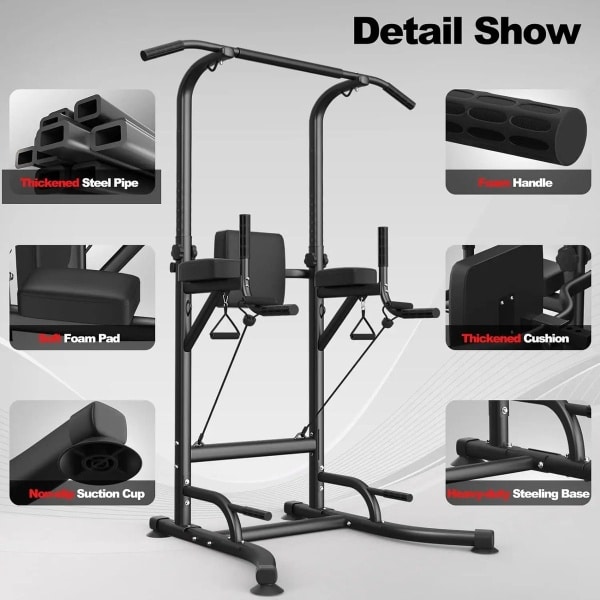 RoyaLuxe - Power Dip Station - Fitness - Krachttraining - Sport - Gym - Sportschool Spullen - Hometrainer - Hometrainers - Hometrainers Fitness - Home Trainer - Sportschool Accesoires - Sport Accessoires - Fitness Accessoires