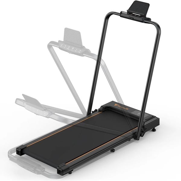 Rustive Loopband - 2 in 1 - Draagbaar - Elektrische Fitness Machine - Hardloopmachine - LED Display - Zwart - 120 x 56 x 100 cm