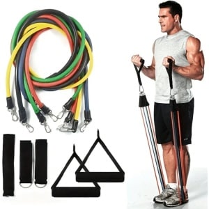 S&E 11-delige Weerstandsbandenset - Krachttraining - Thuisfitness