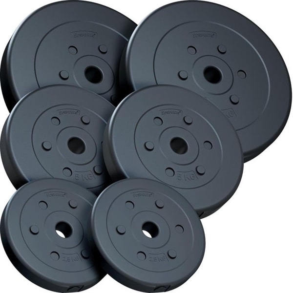 ScSPORTS® Halterschijven set 30 kg - Kunststof - 30 mm boring - Gewichten - Voor fitness en krachttraining