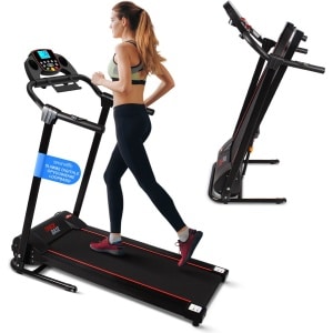 SereneLife Loopband, Fitness Apparaat voor Indoor Sport, Loopband Inklapbaar, Walking Pad met LCD voor Wandelen en Hardlopen, Met Bluetooth Connectiviteit