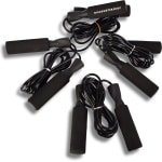 Set van 4 Zwarte Springtouwen | Ideaal voor Sport, Fitness & Gezinsplezier | Geschikt voor Crossfit en Buitenspeelgoed