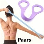 Siliconen Sport Stretch Band I Weerstandsband I Fitness Elastiek I Rekbare Sportband I Voor Yoga, Pilates & Krachttraining I Paars