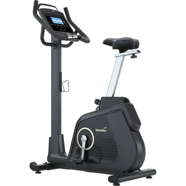 Skandika Cykling P14 Ergometer Hometrainer - Hometrainer - Hometrainer, multimedia Android computer, tot 150 kg, tot 205 cm, speakers, Bluetooth, app-verbinding, Kinomap - Fitnessfiets voor thuis - 105 x 51 x 147 cm (L x B x H) - zwart