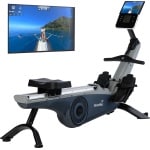 Skandika Freki Roeimachine - Roeitrainers - Roeimachine - Inklapbare roeiapparaat voor thuis- 10-traps magnetische weerstand - 8 kg vliegwielsysteem - Kinomap App Compatible - Max. Gebruikersgewicht 135 kg - Roeimachines - blauw/grijs