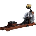 Skandika Lykke Water Roeimachine - Water Roeimachine - Roeiapparaat - 90° Tank - Houten Roeitrainer fitness voor thuis, met instelbare waterweerstand - Roeier met max. 150kg Gebruikersgewicht - Kinomap App Compatible, Massief Beukenhout - donker hout
