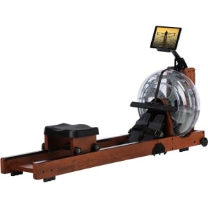 Skandika Lykke Water Roeimachine - Water Roeimachine - Roeiapparaat - 90° Tank - Houten Roeitrainer fitness voor thuis, met instelbare waterweerstand - Roeier met max. 150kg Gebruikersgewicht - Kinomap App Compatible, Massief Beukenhout - donker hout