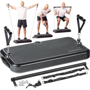 Skandika Smart Training Station - Krachtstation - Multifunctionele fitnessapparatuur voor thuis, training van het hele lichaam, calisthenics, 50kg weerstand - Fitnessstation, trainingsapparatuur, krachttraining - 86 x 46 x 13.5 cm (LxBxH) - zwart