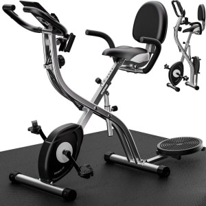 Sportana Hometrainer Eagle 4 - Inklapbaar 10 Niveaus - Zwart Zilver