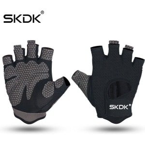 Sports man gloves black - Heren fitness handschoenen - Sport handschoenen heren Ontworpen voor RIDING, STRENGTH TRAINING en CROSSFIT - zwart - Maat L