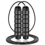 Springtouw met kogellagers | Speedrope | Crossfit | Boksen | Snel springtouwkabel en 16cm traagschuimhandgrepen Ideaal voor aerobic oefeningen zoals snelheidstraining, duurtraining en fitness - Rood