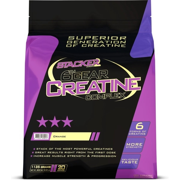 Stacker 2 6th Gear Creatine Complex Orange Ephedra Vrij - 1135gr