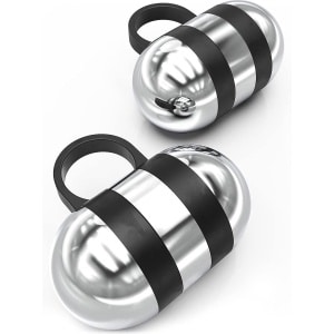 Stalen halterset met antislip siliconen vingerlus - voor cardio en fitness training - dames en heren - 05 kg, 07 kg, 2 lbs.