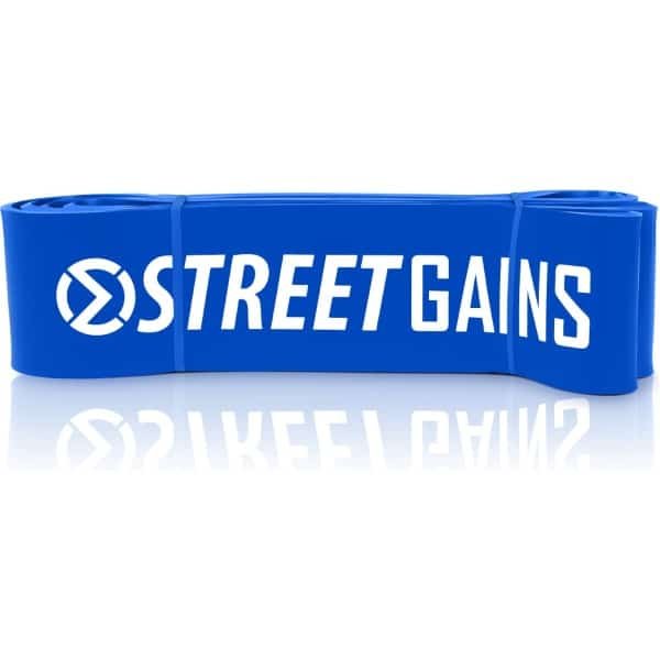 StreetGains® Weerstandsband Extreme - Resistance Band 35-75 kg - Blauw - Fitness Elastiek voor Calisthenics, CrossFit, Krachttraining & Pull-Ups