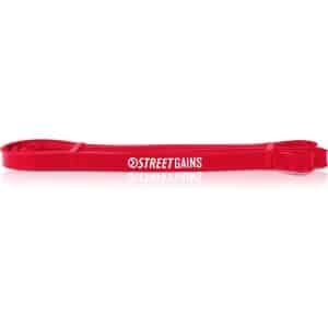 StreetGains® Weerstandsband - Resistance Band 5-20 kg - Rood - Light Fitness Elastiek voor Calisthenics, CrossFit, Krachttraining & Pull-Ups