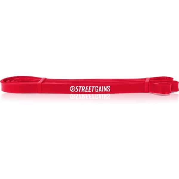StreetGains® Weerstandsband - Resistance Band 5-20 kg - Rood - Light Fitness Elastiek voor Calisthenics, CrossFit, Krachttraining & Pull-Ups
