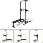 The Living Store Fitness apparaat met sit-up bankje - Krachtstation - Krachttraining - Fitnesstoestellen - Gymtoestel - Upper Body Workout