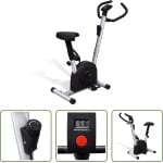 The Living Store Fitnessfiets - Compacte - Robuuste Hometrainer - Verstelbaar Zadel - Anti-slip Pedalen - Afmetingen- 92.5 x 49 x 106 cm - Zwart/Zilver