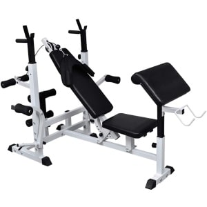 The Living Store Gewichtenbank - Gewichtenbank - Home Gym - Fitnessapparatuur - Krachttraining - Bodybuilding