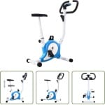 The Living Store Hometrainer - Robuust - Blauw en wit - 64 x 41 x 101 cm - Max - 120 kg
