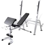 The Living Store Trainingsbank voor meerdere oefeningen - Fitnessbank - Halterbank - Trainingsbank - Krachttraining - Sport Thuis