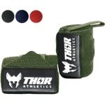 Thor Athletics Wrist Wraps - Extra Sterk - Fitness - Polsbrace voor Krachttraining - Ondersteuning voor Pols - 60 cm - Army Green