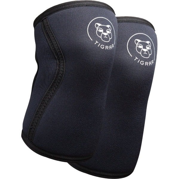 Tigrar Knee Sleeves - 7mm Dik - Knee Sleeves voor Powerlifting & Crossfit - Zwart - maat S