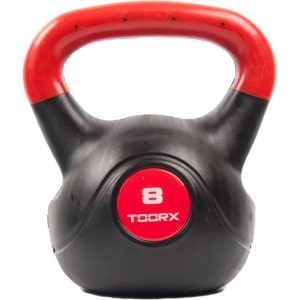 Toorx Fitness PVC Kettlebell - Gewicht - 8 kg - Krachttraining - Rood - Zwart