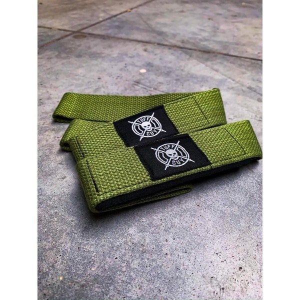 Tuff Guy - Lifting Straps Military Green - Support en Hulp bij Fitness, Bodybuilding, Powerlifting, Gewichtheffen en Crossfit