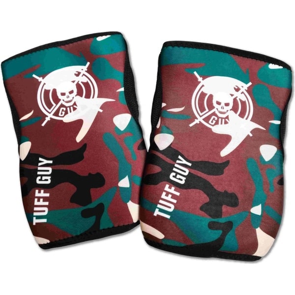 Tuff Guy - Professionele Knee Sleeves -Camo-Maat S -5mm- Heavy Duty Support en Hulp bij Fitness, Bodybuilding, Powerlifting, Gewichtheffen en Crossfit