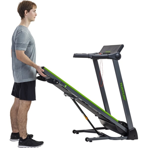 Tunturi Cardio Fit T25 Loopband Inklapbaar - Hardloopband met 18 trainingsprogramma's - Wandelband incl. LED Monitor - 0,8 - 14 km/u - Bluetooth - Hellingfunctie