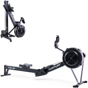 Tunturi Fitrow 80i Roeitrainer - Roeimachine Fitness - Inklapbaar roeiapparaat - 10 Weerstandsniveaus - Luchtweerstand - Bluetooth