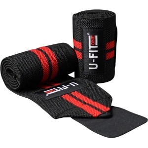 U Fit One 2 Stuks Wrist Wraps - Polsbrace - Polsbandage - Krachtraining - Polsbescherming - Fitness & Crossfit - Rood