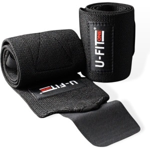 U Fit One 2 Stuks Wrist Wraps - Polsbrace - Polsbandage - Krachtraining - Polsbescherming - Fitness & Crossfit - Zwart