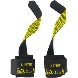 U Fit One Goud Lifting Straps - Deadlift straps - Powerlifting - Fitness Straps - Wrist support - Bodybuilding - Padded straps - Crossfit